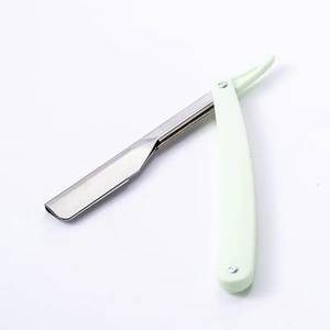 Rasoir chirurgical pliable Morje, lame en acier inoxydable, manche en ABS, pour le rasage du visage des hommes, usage en salon de coiffure, couleurs noir et vert menthe - Product Image 4