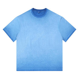 Camisetas Gráficas de Algodón 100% Estilo Urbano con Lavado Desgastado y Efecto Desvanecido, Camiseta Oversize para Hombre con Lavado Ácido - Product Image 4