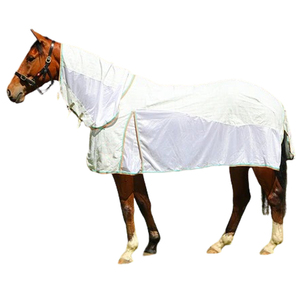Couverture en maille pour cheval avec col, durable, faite à la main, pour l'entraînement sportif, utilisation estivale, toutes les couleurs disponibles au meilleur prix - Product Image 3