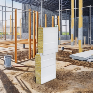 Panneau sandwich pour cloison interne, insonorisant, ignifuge, résistant à l'eau, écologique, panneau d'isolation - Product Image 1