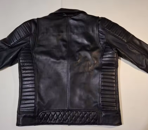Vestes en cuir véritable pour hommes, style moto, décontractées, hiver 2026, entièrement personnalisables - Product Image 6