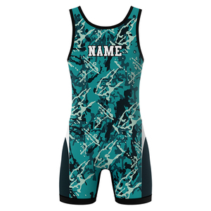 Combinaisons de lutte personnalisées légères, résistantes aux déchirures, respirantes, en tissu sublimé, unisexes, pour la compétition - Product Image 3