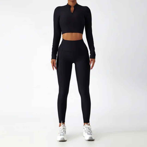 Conjunto de Yoga Personalizado con Logotipo en Tallas Grandes para Diferentes Colores, Nuevo Diseño de Última Moda para Mujer, Conjunto de Yoga para Venta al Por Mayor - Product Image 2