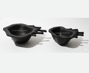 Bols décoratifs en aluminium écologiques, taille personnalisable, effet éclaboussures, forme fluide organique, plateaux de centre de table pour la décoration intérieure moderne - Product Image 5