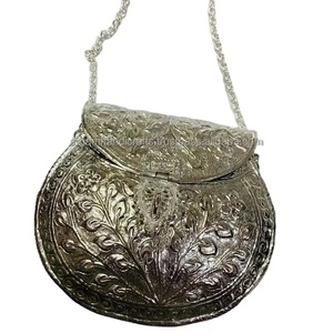 Hot Selling <b>Ladies</b> Clutch <b>Bag</b> Antique Brass Luxury Crafts Latest Design Women's <b>Messenger</b> Purse Daily Use Wholesale Price - Product Image 1