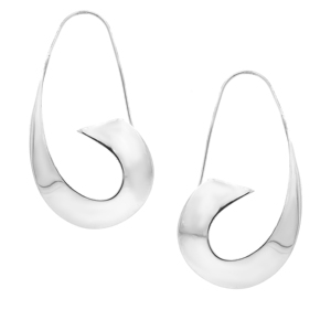 Modernos Pendientes de Aro en Forma de Lágrima, Plata de Ley 925, Regalo de Aniversario de Bodas, Pendientes Colgantes de Media Luna - Product Image 3