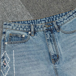 Short en jean élégant de qualité supérieure pour hommes, design personnalisé, 100% coton, respirant, short en jean avec strass pour hommes - Product Image 5