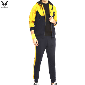 Yellow & Black Color Best Quality Material Training Wear Simple Tracksuits, Full-Length Regular Fit Tracksuit with Full Sleeves - Product Image 3