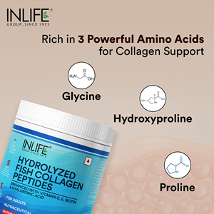 INLIFE - Péptidos de Colágeno de Pescado Hidrolizado Certificados por GMP en Polvo con Vitamina C, Biotina y Ácido Hialurónico, Sabor Sandía - Product Image 3