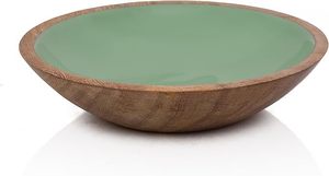 Bol décoratif artisanal en bois de manguier pour servir des fruits secs, des chips, des gâteaux, sur la table basse, le comptoir, ou comme vaisselle de cuisine. - Product Image 4