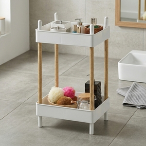 <b>Shopee</b> OEM EBay Organizer Factory Household Storage Furniture Manufacturer Modern Portable Kitchen 2-Tier Metal Utility Shelf - Product Image 1