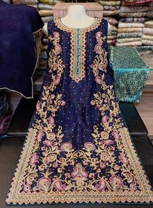 Chemise brodée en mousseline de soie, nouvelle collection de tissu indien et du pakistan, gros travaux manuels, robe Gharara, offre spéciale, 2022 - Product Image 3