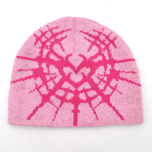 Custom Logo Streetwear Y2K Beanie Gothic Cross Knitted <b>Hat</b> Unisex Jacquard <b>Wool</b> Blend Breathable Waterproof Winter Beanie <b>Men</b> - Product Image 5