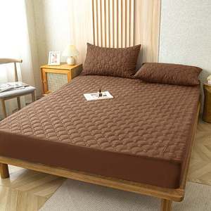 Housse de matelas matelassée 100% polyester 300tc tissée 75D/72F, épaisseur 3-4 pouces, respirante, lavable en machine, toutes saisons, pour adultes - Product Image 3