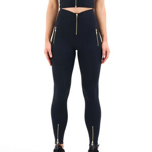 High Waist Yoga Leggings <b>Full</b> Length Seamless Gradient Color Spandex/Polyester Elastic Waist Black Stretch Pants for Women - Product Image 1