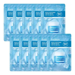 Real Barrier Aqua Soothing Cream Mask Sheet 10P Mascarilla facial funcional de buena calidad - Product Image 1
