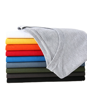 Camiseta Básica de Cuello Redondo, Manga Corta, Color Sólido, Talla Grande, de Algodón, con Logotipo Bordado Personalizado OEM de Fábrica BD China, Unisex para Hombre - Product Image 1