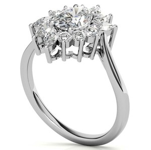 Anillo de Moissanita con Corte Ovalado Geométrico, Plata de Ley 925, Chapado en Oro Blanco, Certificado, Anillo de Compromiso, Boda, Novia, Solitario de Lujo - Product Image 2