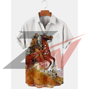 Chemise Hawaïenne Personnalisée Imprimée Intégralement, Style Décontracté Estival, 74 Couleurs, Boutonnée, 100% Coton - Product Image 3