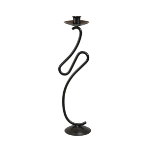 Portavelas Minimalista de Hierro con Acabado en Polvo Negro Mate para Decoración del Hogar, Adornos para Eventos, para Dormitorio - Product Image 5