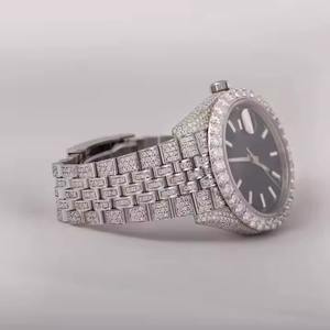Reloj de Pulsera de Diamantes Moissanite VVS de Alta Calidad para Hombre, Correa de Acero Inoxidable, Movimiento Japonés, Estilo Hip Hop, Gran Venta - Product Image 3