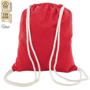 8 Ounce Non Laminated Cotton Canvas <b>Drawstring</b> <b>Backpack</b> Gym Sports 37x46x12 cm Custom Logo Wholesale OEM Bulk Order Model SPL196 - Product Image 3