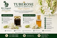 Minyak Absolut Tuberose Premium 100% Murni, Diekstrak dengan Pelarut dari Bunga Wangi dengan Aroma Bunga Manis yang Intens