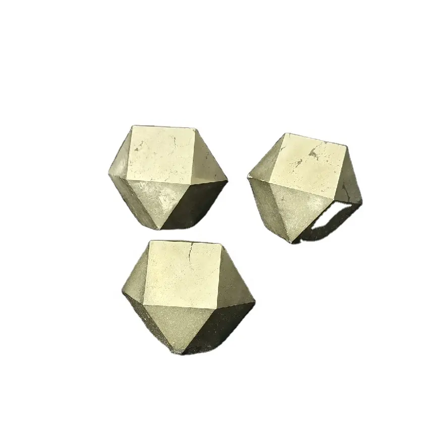 Bulk wholesale Natural pyrite hexagon apache gold Crystal Gravel for Sale golden pyrite hexagon