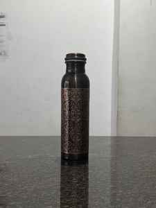 Botella de agua de cobre hecha a mano, hermosa botella de agua con pintura floral a mano en color espuma marina, increíble. - Product Image 5