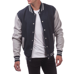 Unisex Custom Wool Varsity Baseball <b>Jacket</b> High Street Style Reversible Stand Patchwork <b>Winter</b> Hooded <b>Waterproof</b> Bamboo <b>Jacket</b> - Product Image 1