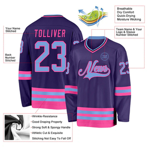 Maillots de hockey professionnels en sublimation, fabricant et fournisseur d'uniformes sportifs de hockey sur glace personnalisés - Product Image 2