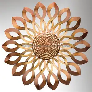 Cadre mural en métal avec fleurs dorées, lot de 5 accessoires décoratifs pour la maison - Product Image 5