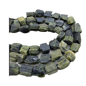Collar de Peridoto Verde Claro Aamna Gems para Mujer, Cuentas de Piedra Natural en Bruto, Cristal Perforado, Suministros para Fabricación de Joyería Curativa, Cuadrado - Product Image 5