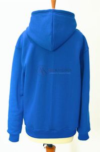 Royal Blue Winter <b>Zip</b>-Up <b>Hoodie</b> Heavy Fleece 100% Cotton Breathable Hip Hop Style <b>Pocket</b> Regular Fit Custom Logo OEM Service Men - Product Image 3