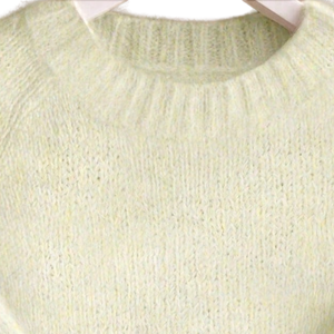 Pull en maille douce et moelleuse en mohair pour femme, col rond, manches longues, coupe ample, chaud, décontracté, léger, confortable, tendance hiver - Product Image 5