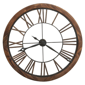 Modern Geometric Metal And Wood Wall <b>Clock</b> For Home Decor Antique Design <b>Large</b> Wall <b>Clock</b> For Living Room Decor At Good Price - Product Image 3
