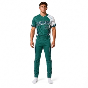 Ensemble Maillot et Pantalon de Baseball Personnalisé pour Hommes – Tenue Sportive Sublimée Entièrement Boutonnée – Fournisseur d'Usine OEM à Marque Privée - Product Image 1