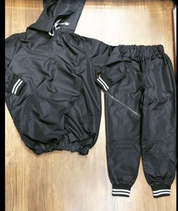 Ensemble de survêtement pour garçons REXFIT SPORTS, manches longues, fermeture éclair, style sportif, couleur unie, polyester, vêtements d'automne, coupe régulière avec poches latérales - Product Image 6