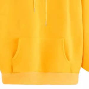 Sudadera con Capucha Amarilla Sólida para Mujer, Informal, de Manga Larga, de Algodón Tejido, con Bolsillos, Transpirable, para Otoño, Forrada - Product Image 4