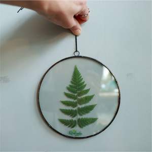 Customized Clear Floating <b>Glass</b> Frame Suncatcher Metal Edged Wedding Keepsake Photo Frame Hanging Wall Decor with <b>Chain</b> - Product Image 2