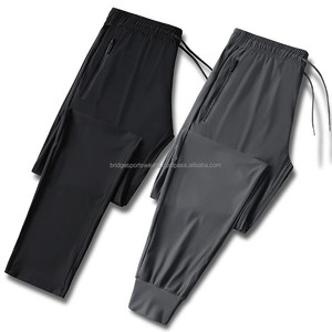 <b>Mens</b> Custom <b>Jogger</b> Sweatpants Washed Loose Fit 100% <b>Polyester</b> Canvas Drawstring - Product Image 2