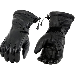 Samroz Sports Men's black Perforated Leather Full Finger Motorcycle Hand <b>Gloves</b> W/Breathable ‘Open Knuckle - Product Image 2