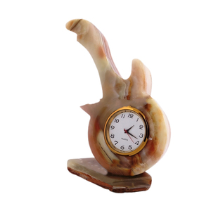 Luxury Handmade Onyx <b>Clock</b> With Premium Marble Stone Design Decorative <b>Table</b> <b>Clock</b> Luxury Stone Timepiece For Sale - Product Image 2