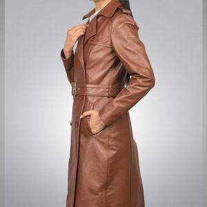 แจ็คเก็ตหนังแกะสีน้ำตาลแท้รุ่นใหม่ล่าสุด ระบายอากาศได้ดี สำหรับผู้หญิง คุณภาพสูง - Product Image 5