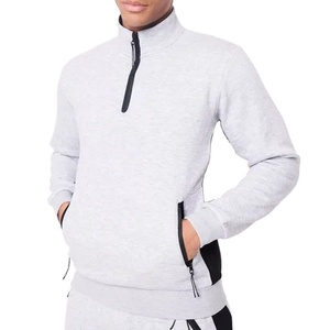 High Quality Cotton Half <b>Zip</b> Sweatshirt Blank Oversized Unisex Custom Men's Plus Size Men's Pullover Half <b>Zip</b> Sweatshirt 2026 - Product Image 2