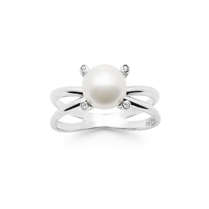 Double Band Natural Pearl Gemstone 925 Sterling <b>Silver</b> <b>Ring</b> Bezel Setting Handmade <b>Adjustable</b> Fine <b>Rings</b> For Wholesale Suppliers - Product Image 2