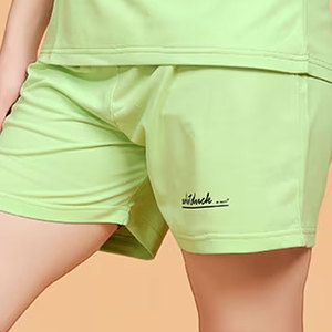 Conjunto de Camiseta y Pantalones Cortos de Algodón Verde para Mujer Whitduck, Ropa Casual de Primavera/Verano, Transpirable, Corte Holgado, Cuello Redondo, Manga Corta - Product Image 5