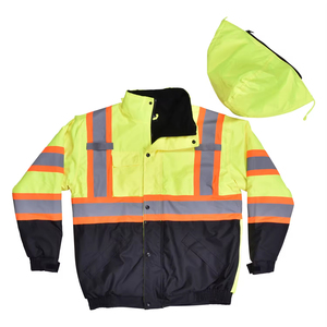 Chaqueta de Seguridad de Trabajo Personalizable de Alta Visibilidad con Rayas, Clase 3, Ropa de Trabajo Reflectante de Poliéster, Precio Económico 2025 - Product Image 3