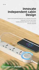Safety Shutter & Fire Prevention New <b>Universal</b> Type WISH Tabletop 5m Cable Engineering Materials Power Strip Home Use - Product Image 5