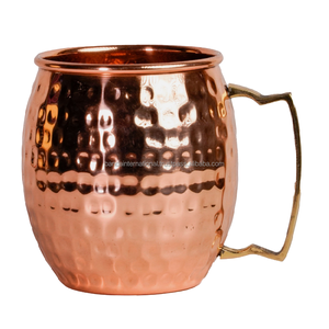 Taza de cobre martillada de alta calidad con asa y acabado pulido para beber y uso en la cocina, taza de cobre a prueba de fugas - Product Image 4